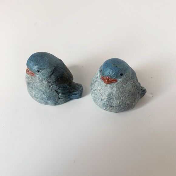 Kesa Danish Design Bluebirds Miniature Figurines Made in Holland Puffy 1.25" Set - Picture 5 of 7